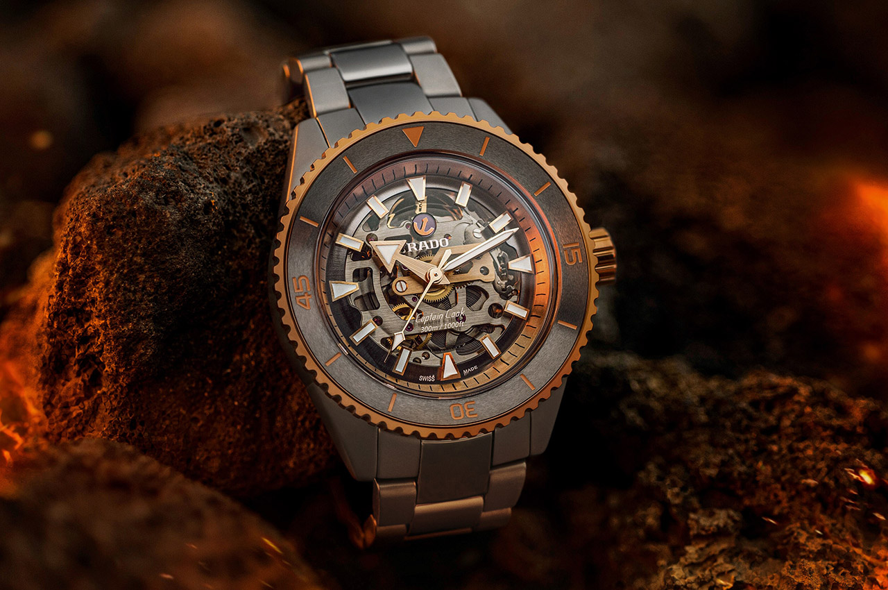#Rado’s new edition Captain Cook High-Tech Ceramic Skeleton watch sports a unique colorway and innovative movement