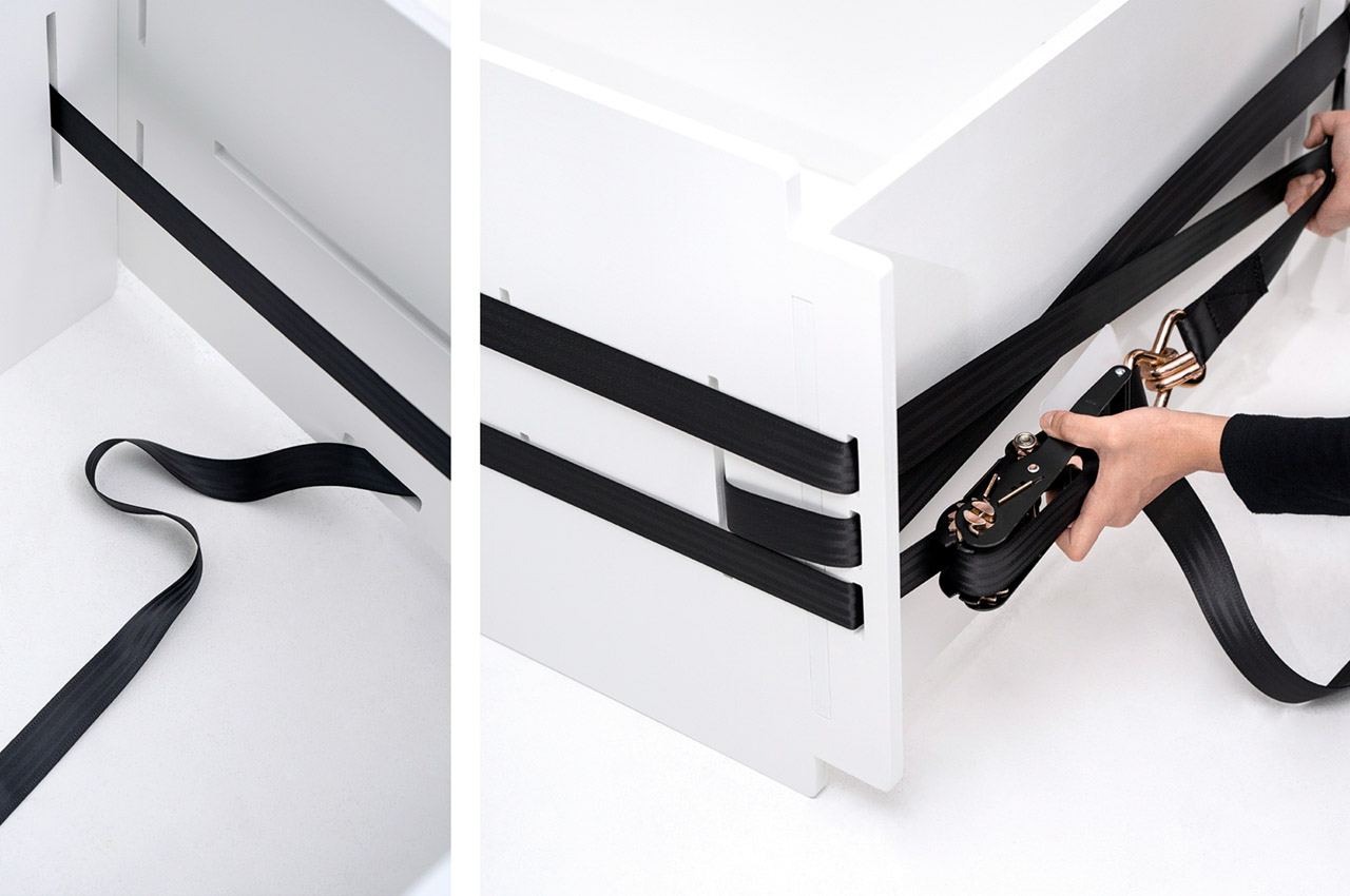 This clever flat-pack furniture can be your WFH desk or walk-in closet for hanging clothes