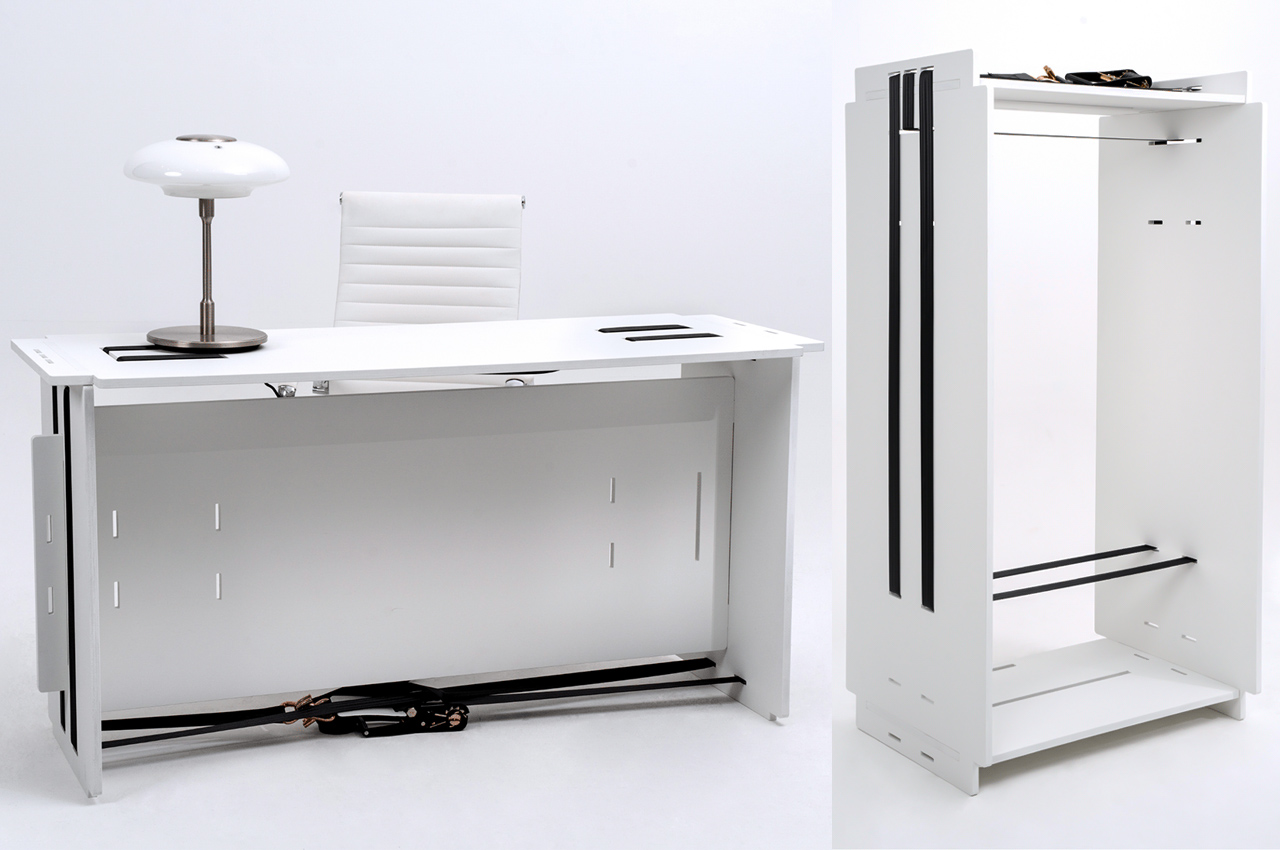 #This clever flat-pack furniture can be your WFH desk or walk-in closet for hanging clothes