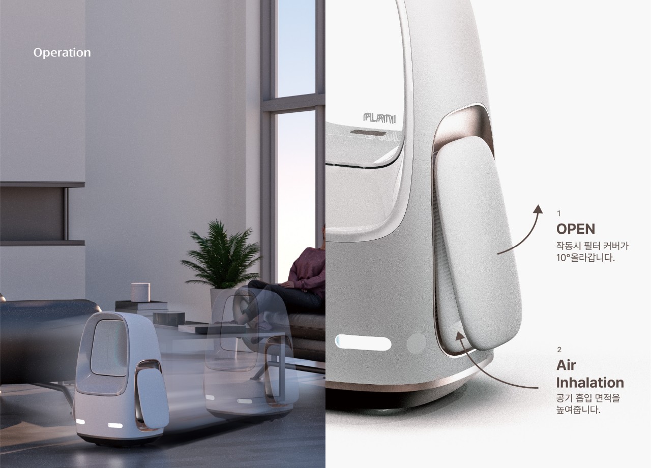 This cute air purifier robot concept tries to make your home safer and livelier