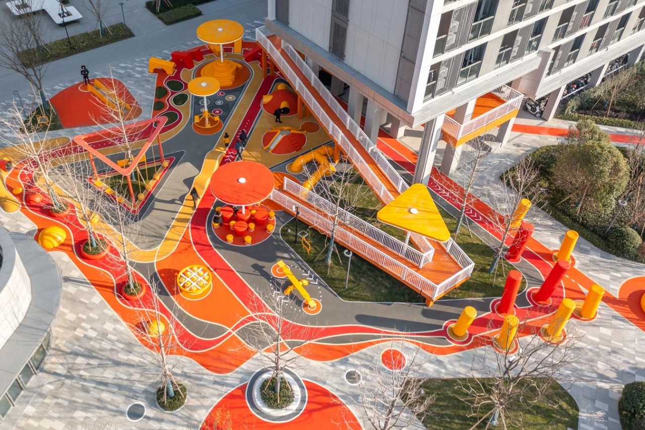 #Volcanic lava and its flow helped inspire the design for this eye-catching Magma-themed playground