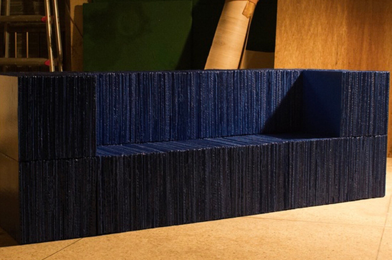 A humble cardboard box is reinvented into a functional modular furniture
