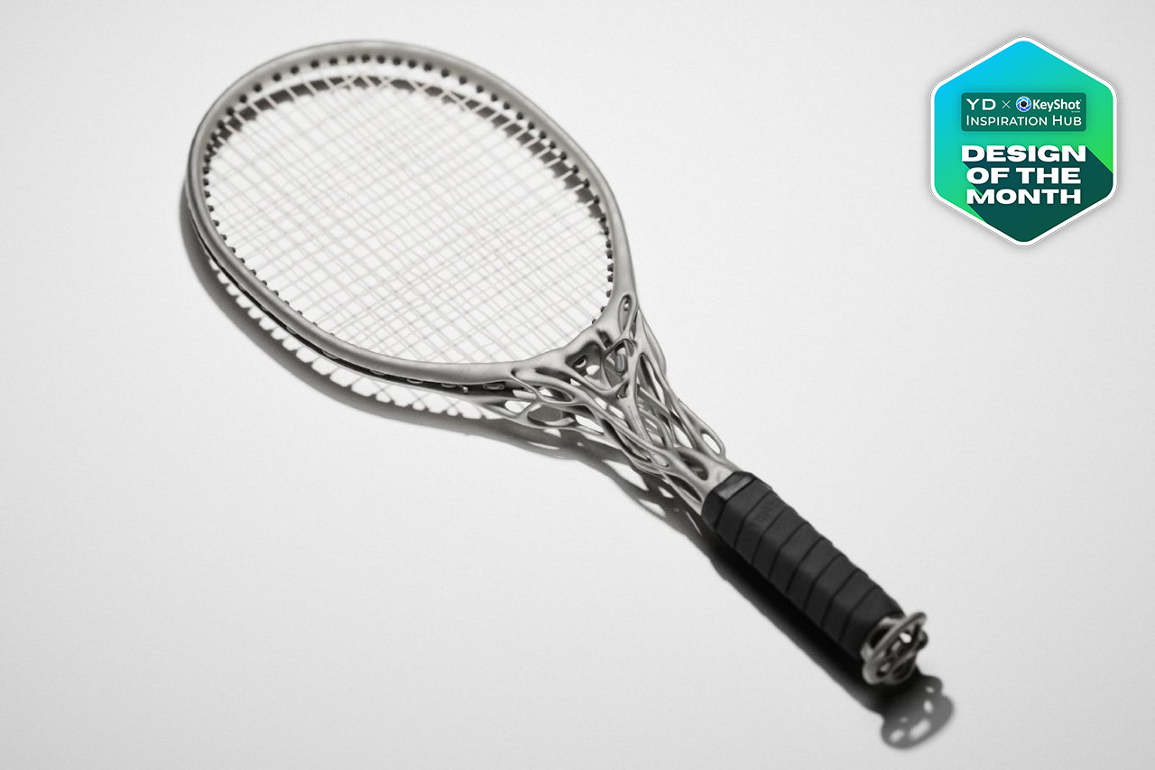 #AI-generated Hìtëkw Tennis Racquet – YD x KeyShot Inspiration Hub Design of the Month #2