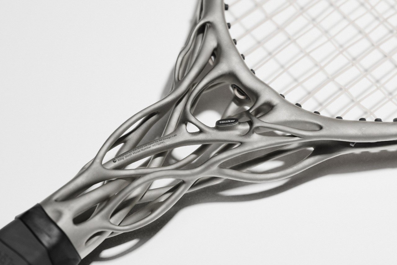 AI-generated Hìtëkw Tennis Racquet – YD x KeyShot Inspiration Hub Design of the Month #2