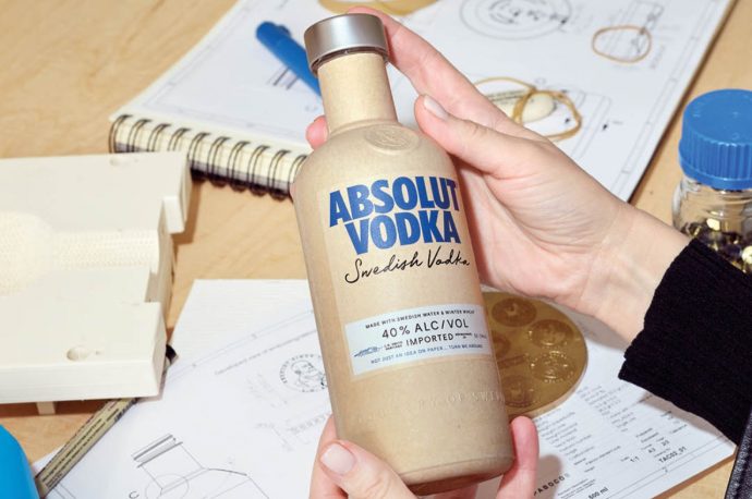 Absolut Vodka goes green with a test-run for recyclable paper-based bottles