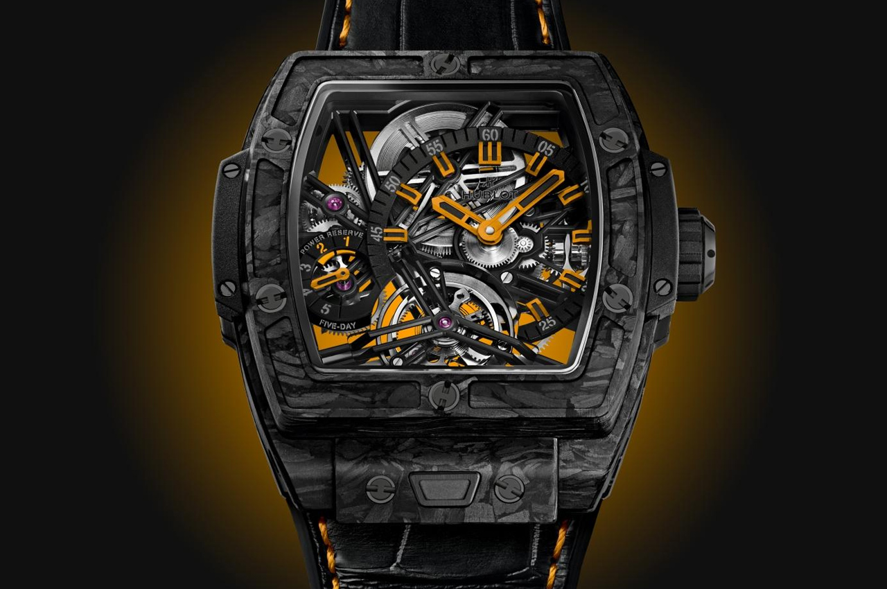 Hublot and Veuve Clicquot collaborate for the exclusive Spirit of Big Bang Skeleton Tourbillon
