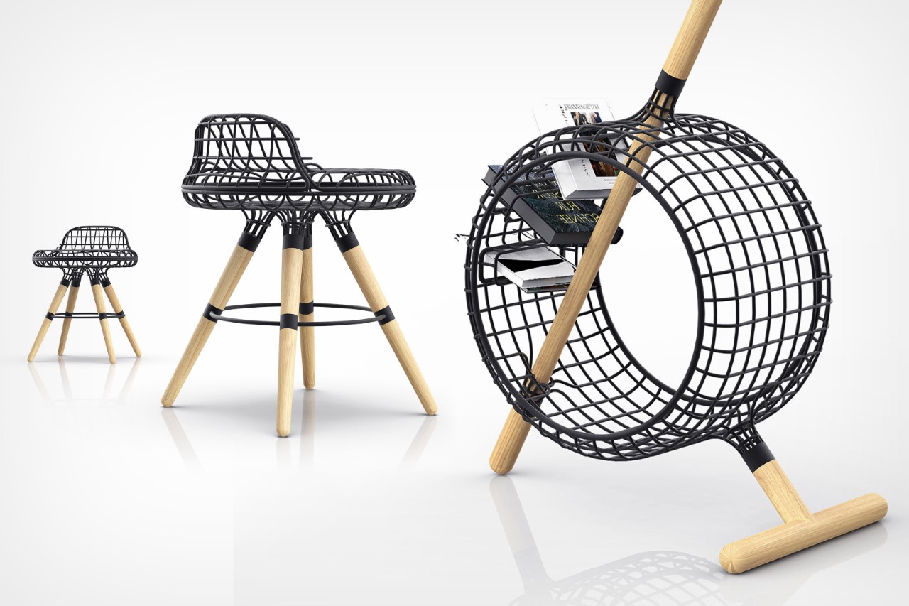 #This wireframe-based furniture series adds volume to your interior decor without the weight