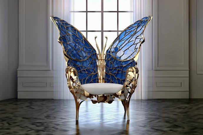 An AI Designed These Sapphire and Gold Thrones and They Look Fit For A Disney Live-Action Movie