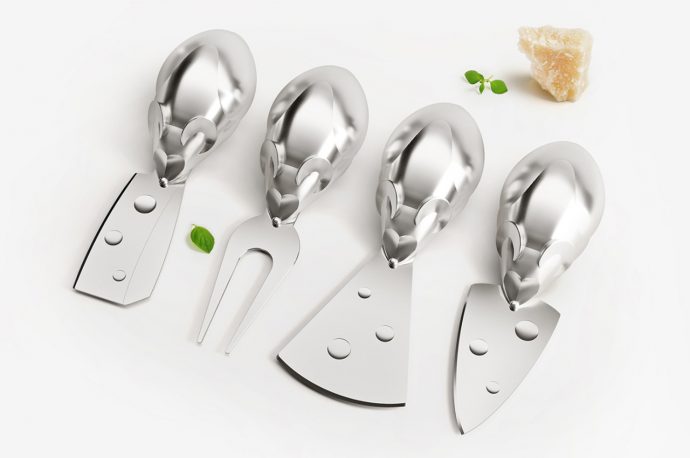 These cheese knives inspired by mice brings to mind the lifelong chase of a mouse and their cheese