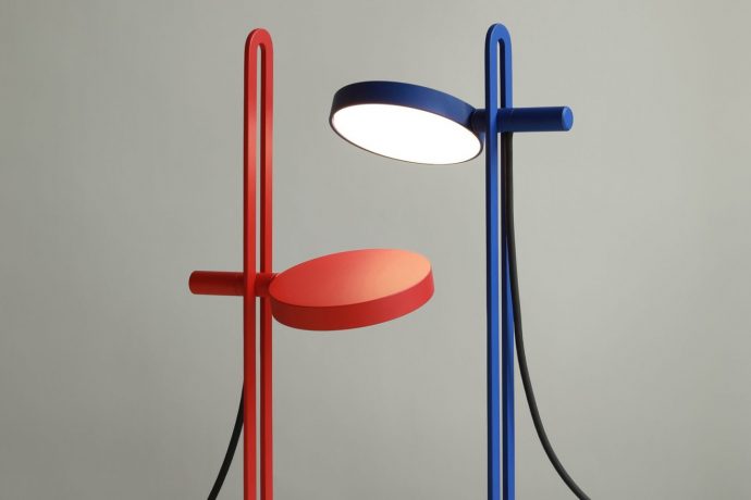 Echo desk lamp is a minimal + functional lighting design inspired by the shape of a tuning fork