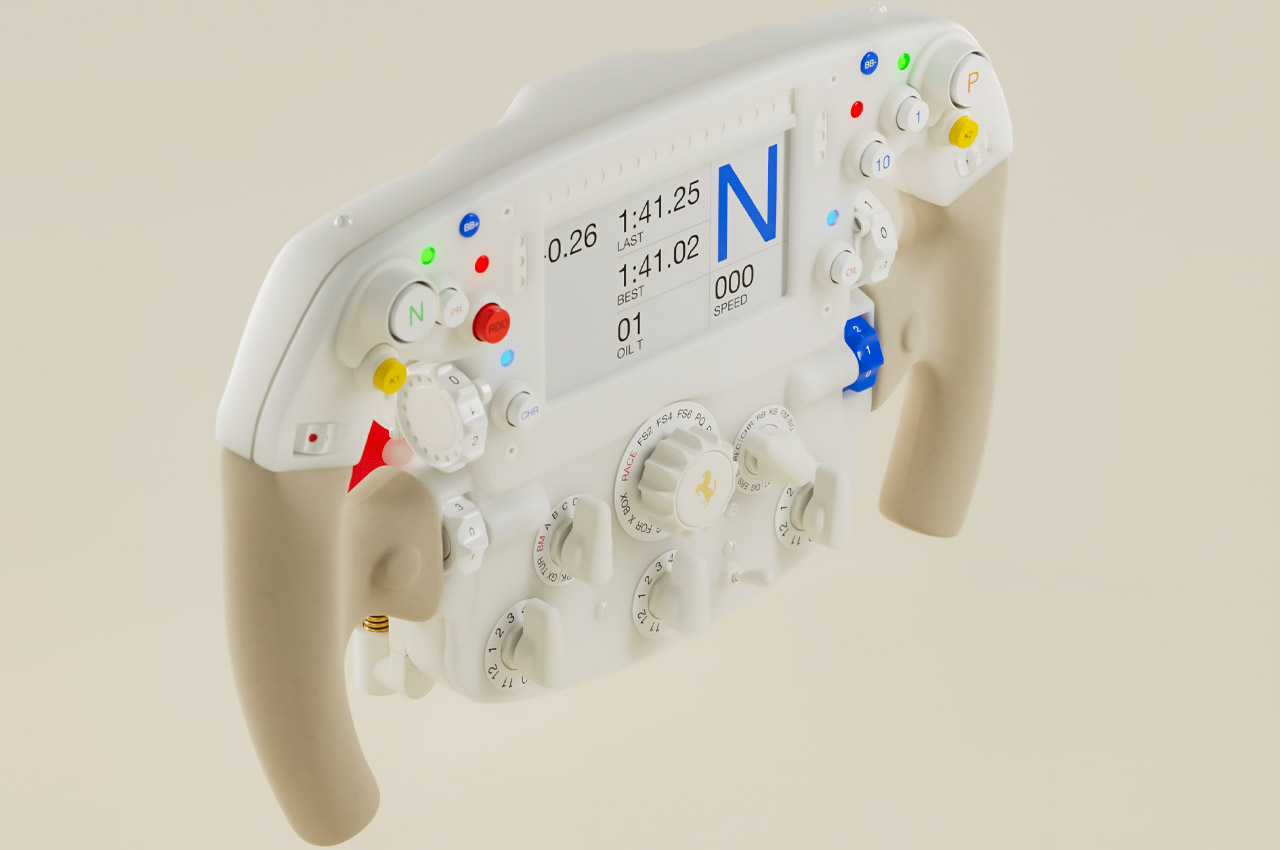 #Ferrari Nintendo steering wheel for intense racing action on and off the circuit