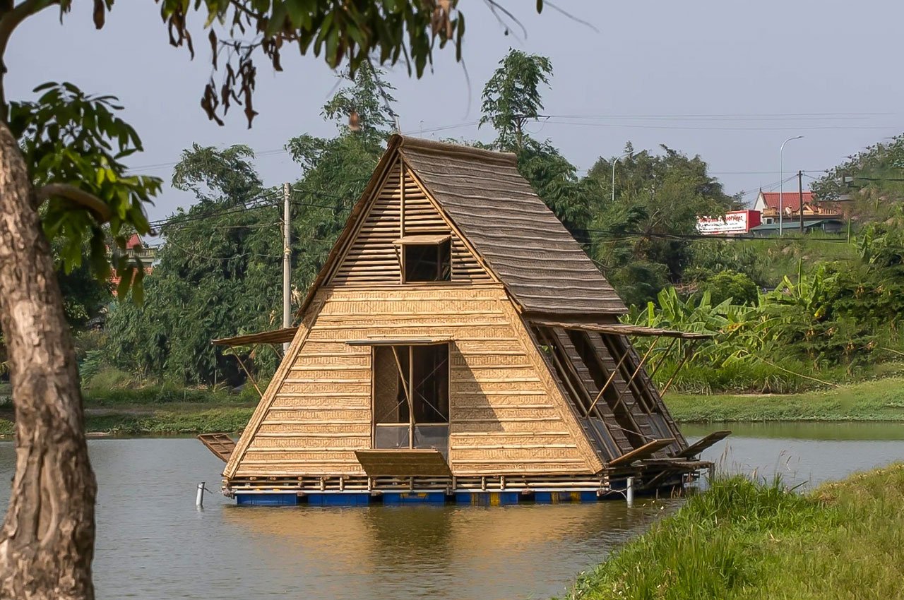 #Floating Bamboo House can become alternative housing for the Mekong Delta area