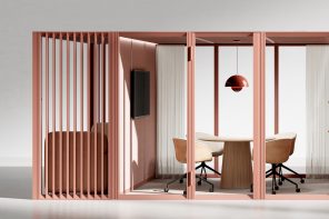 OmniRoom room-in-room system is a flexible and modular alternative to plasterboard walls in offices