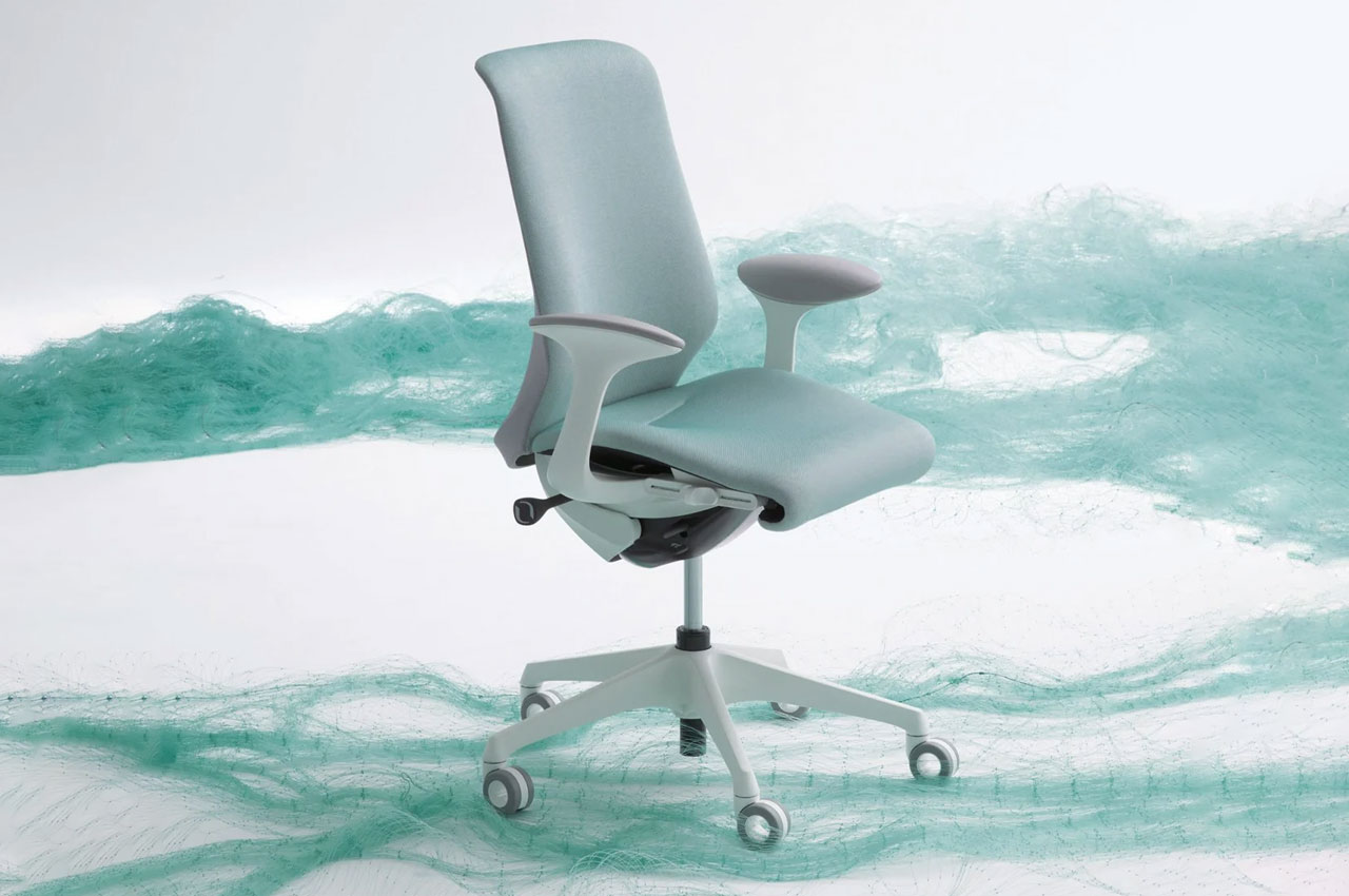 #This adaptable and good-looking office chair is made from recycled fishing nets salvaged from the ocean
