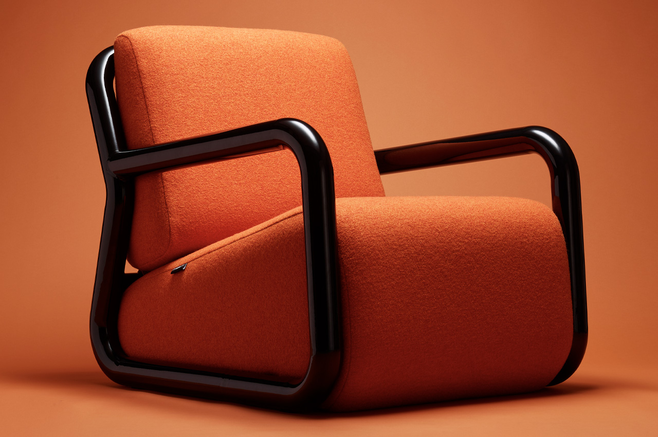 #Chonky orange lounge chair proves that comfort + visual appeal can coexist in a furniture design