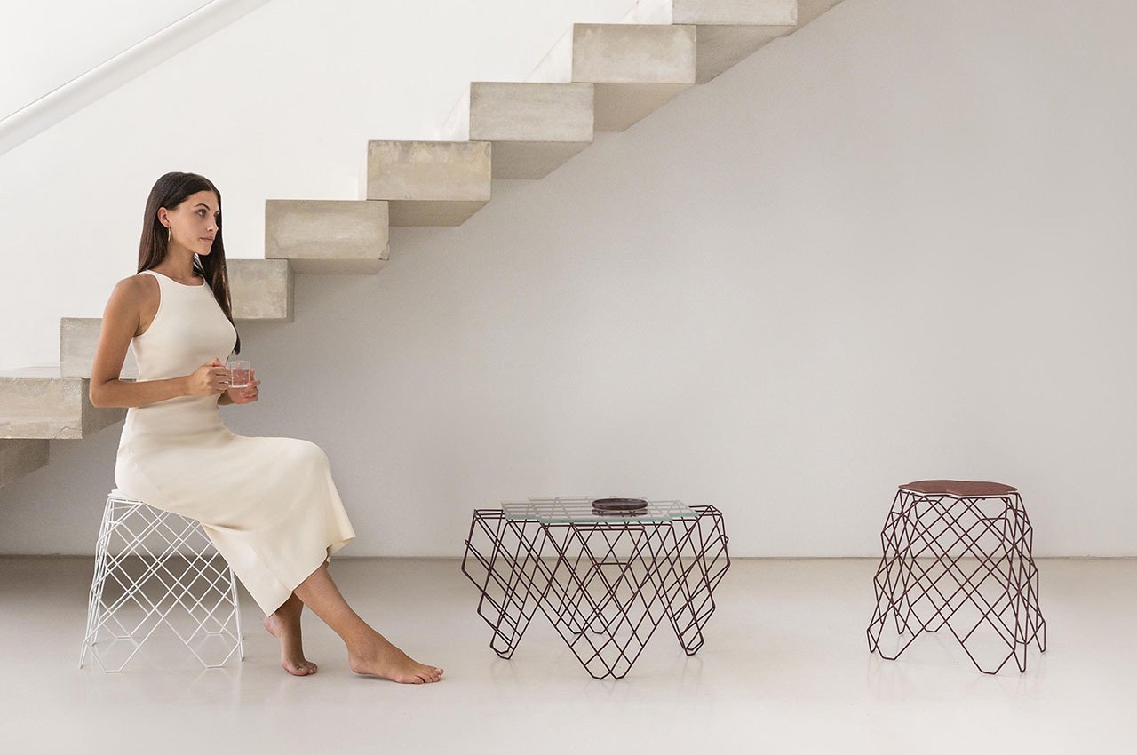 #This Coffee Table + Stool Set Are As Light & Weightless As They Are Resistant & Strong