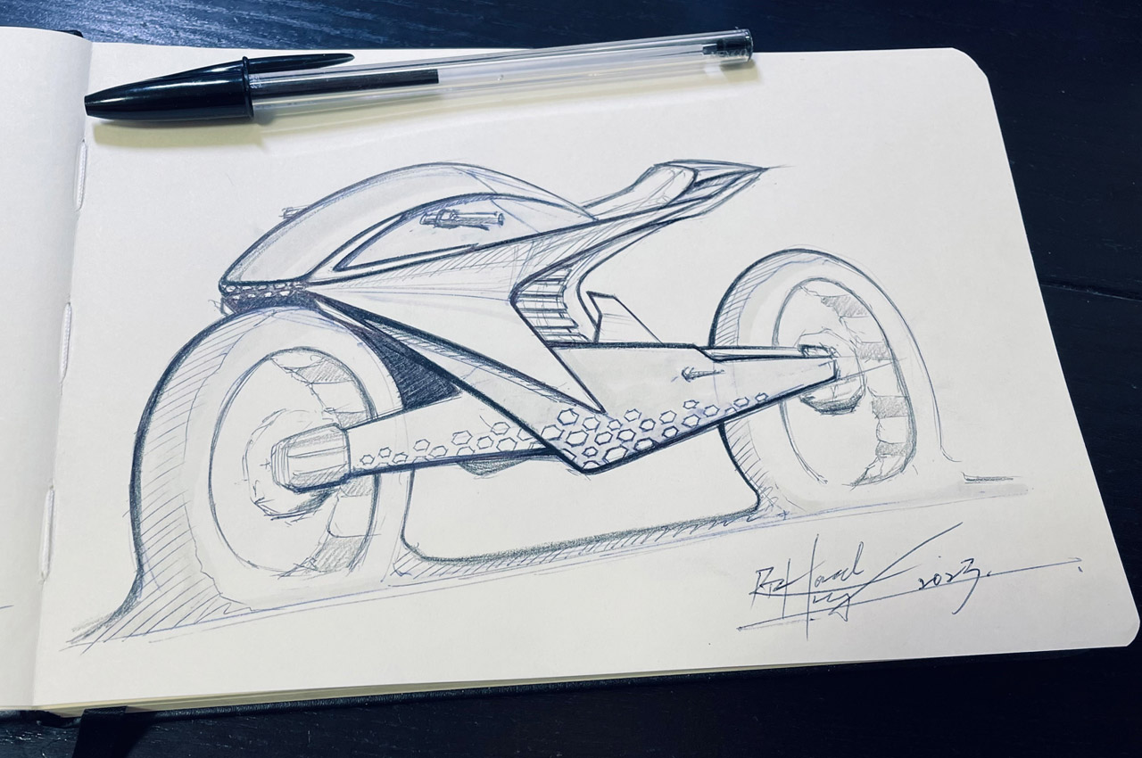 project 3m concept motorbike sketch design
