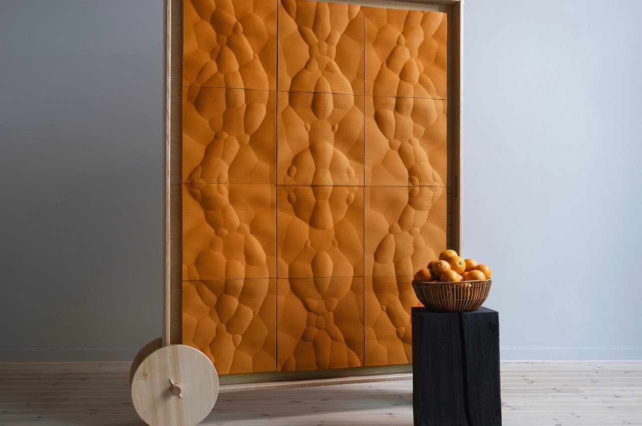 #Mycelium & orange peels were used to create these visually appealing + sustainable partitions