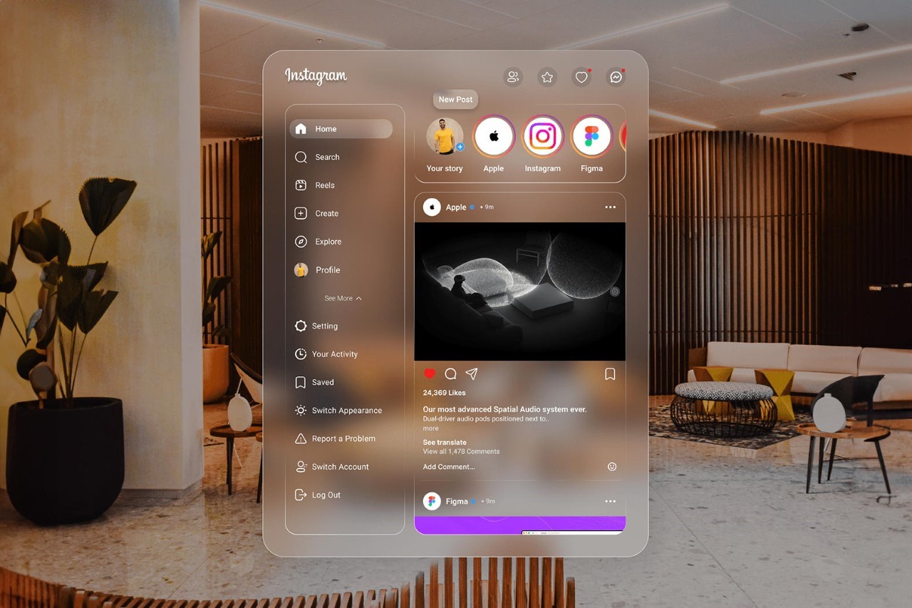 Unofficial Instagram UI for Apple Vision Pro