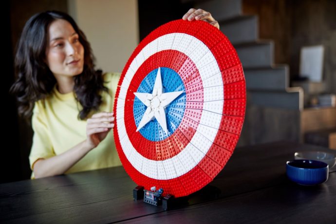 Life-size LEGO Captain America Shield is the perfect home décor for comic-geeks