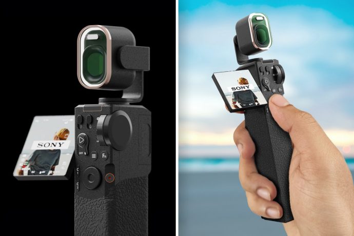 Sony VLOG-001: A Handheld 3-Axis Stabilized Camera Concept That Resonates with DJI Pocket 2