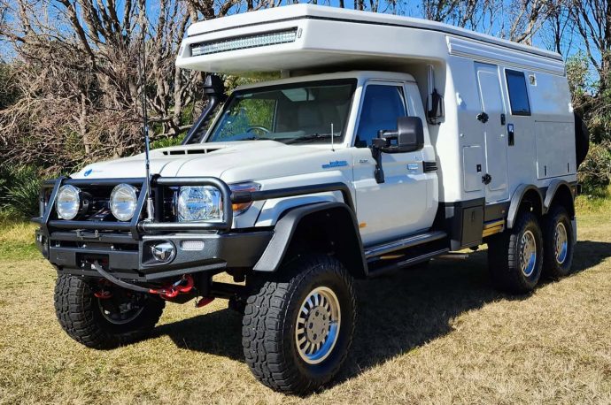 Land Cruiser-based 6×6 camper is the ultimate RV with power and amenities to explore the unexplored