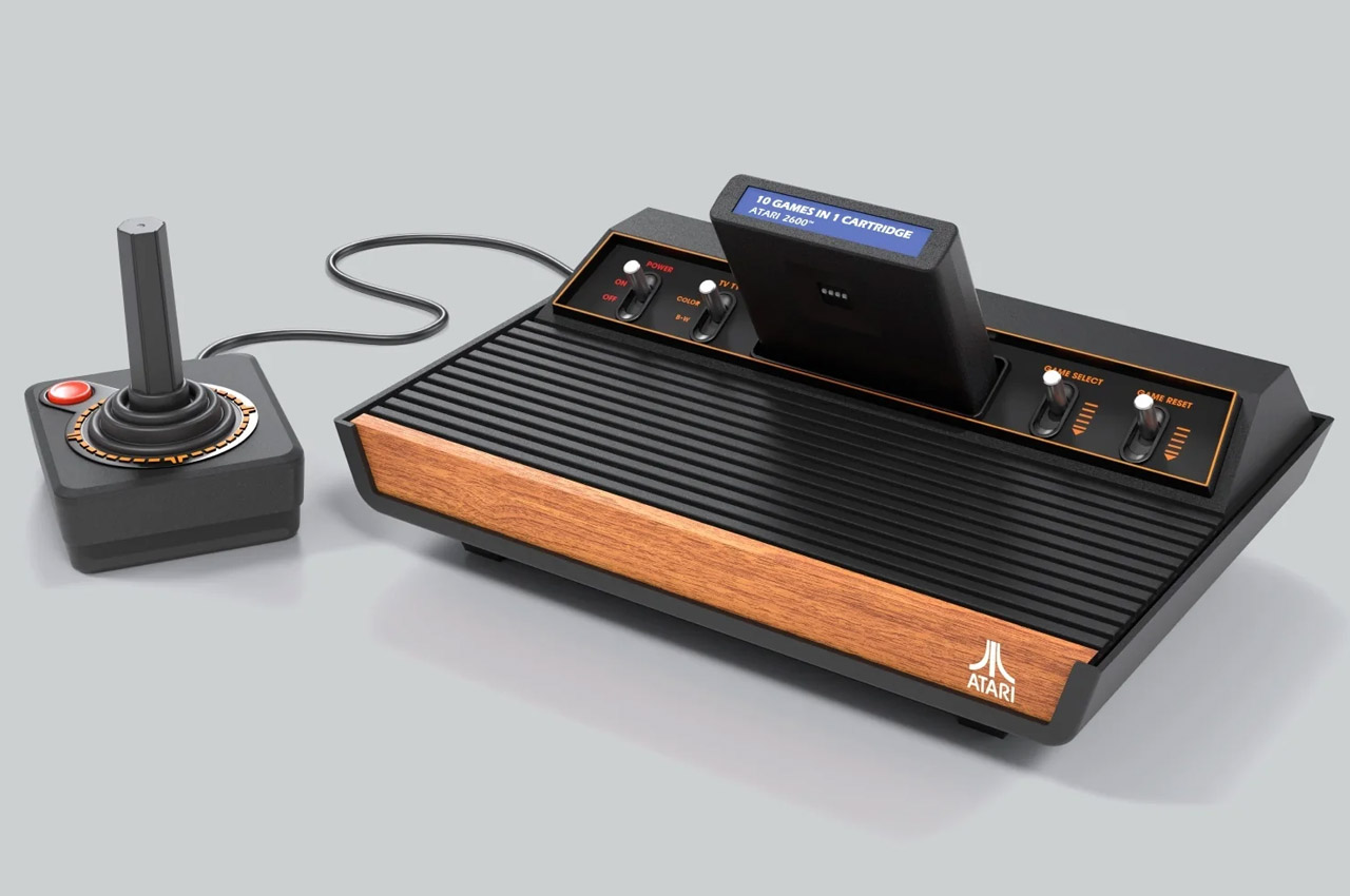 #Retro-modern Atari 2600+ console plays classic game cartridges in high definition