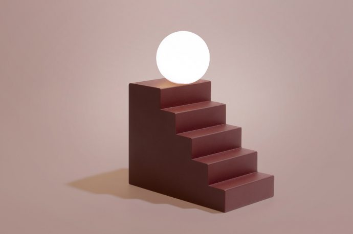Tiny Desk Lamp Is Shaped Like A Flight Of Stairs & Doubles Up As a Cute Bookend
