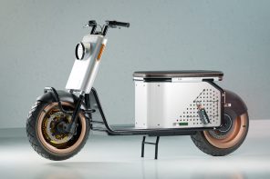This retro-modern two wheeler adapts to the best of mopeds, e-bikes and of course scooters