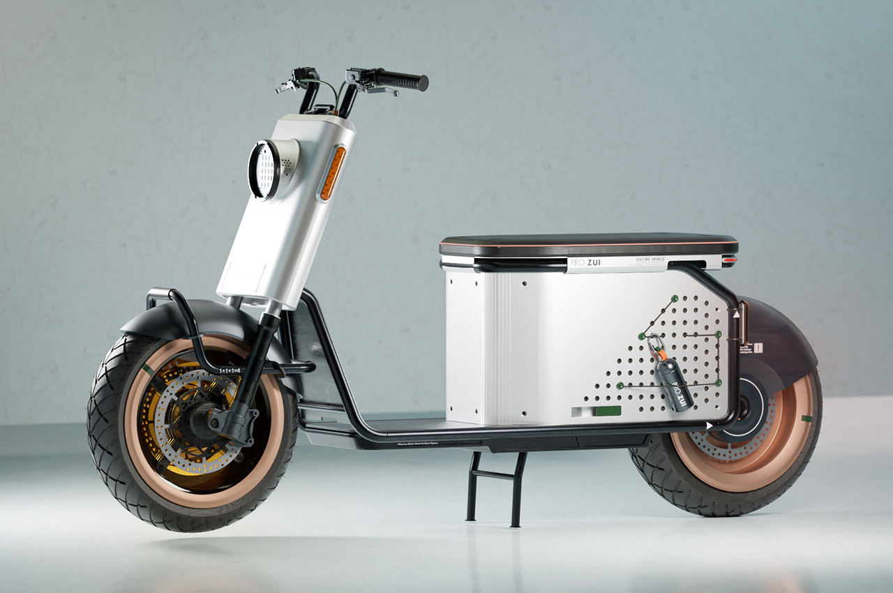 #This retro-modern two wheeler adapts to the best of mopeds, e-bikes and of course scooters