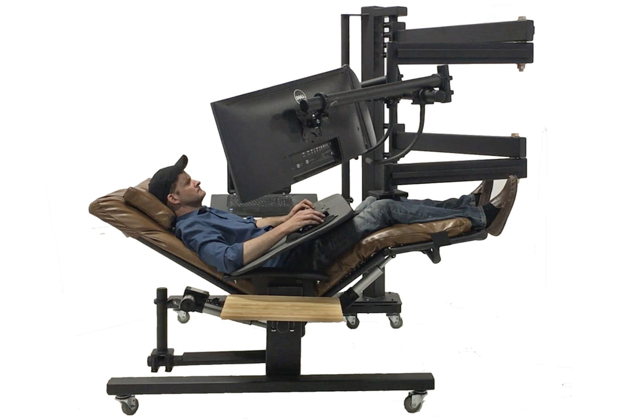 #This zero-gravity reclining workstation could liberate us from the shackles of back and neck pain