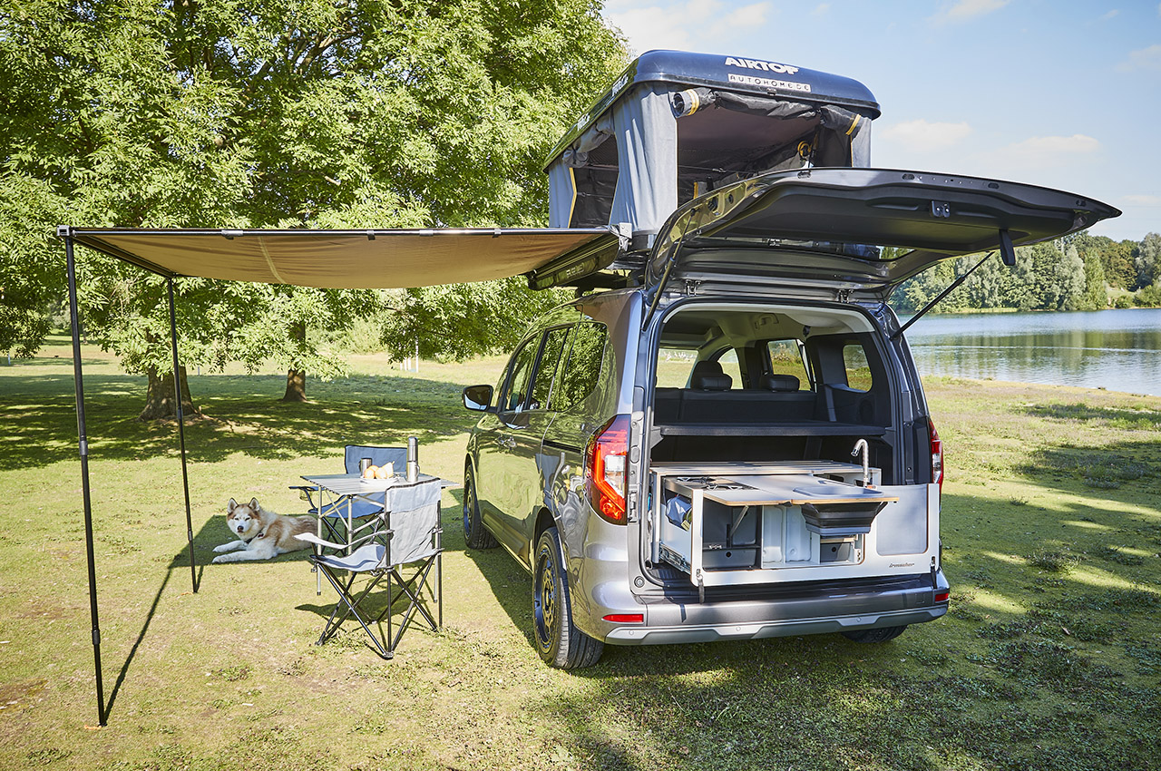 With pop-up roof and kitchen in the boot, Nissan Townstar EV is your ...