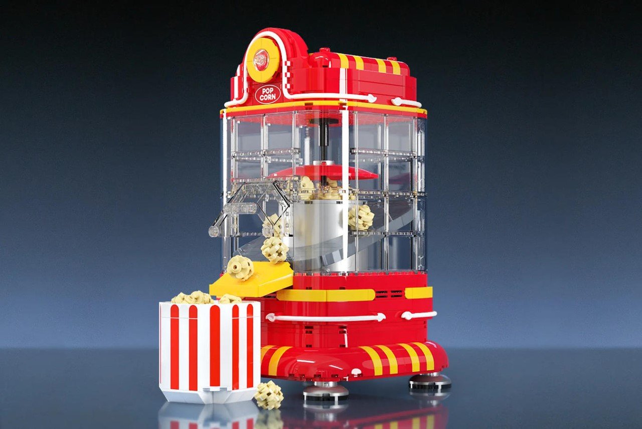 #Charming LEGO Popcorn Machine is a Nostalgic Tribute to Retro Movie Theaters