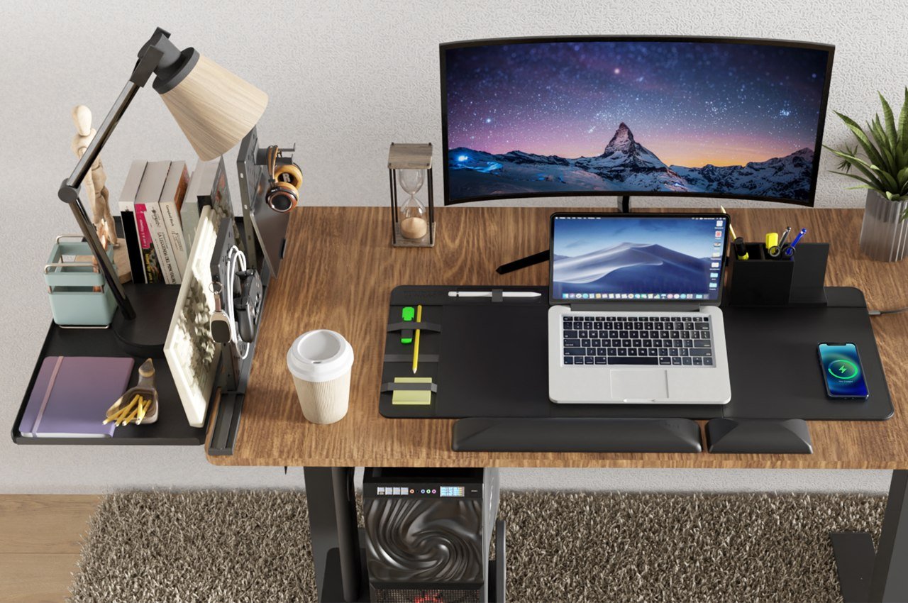 #This Desk Extender Has It All: Extra Space, Organization, and Wireless Charging