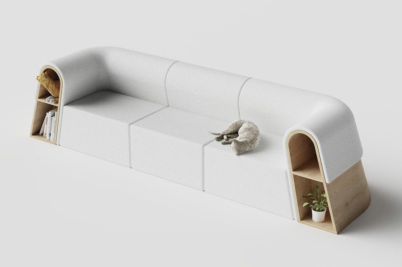 #The Snowhouse Sofa Is What A Wooden Sofa Would Look Like If It Experienced Some Snowfall