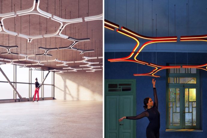This ‘2D Chandelier’ turns your Entire Ceiling into a Canvas of Thrilling Light Patterns