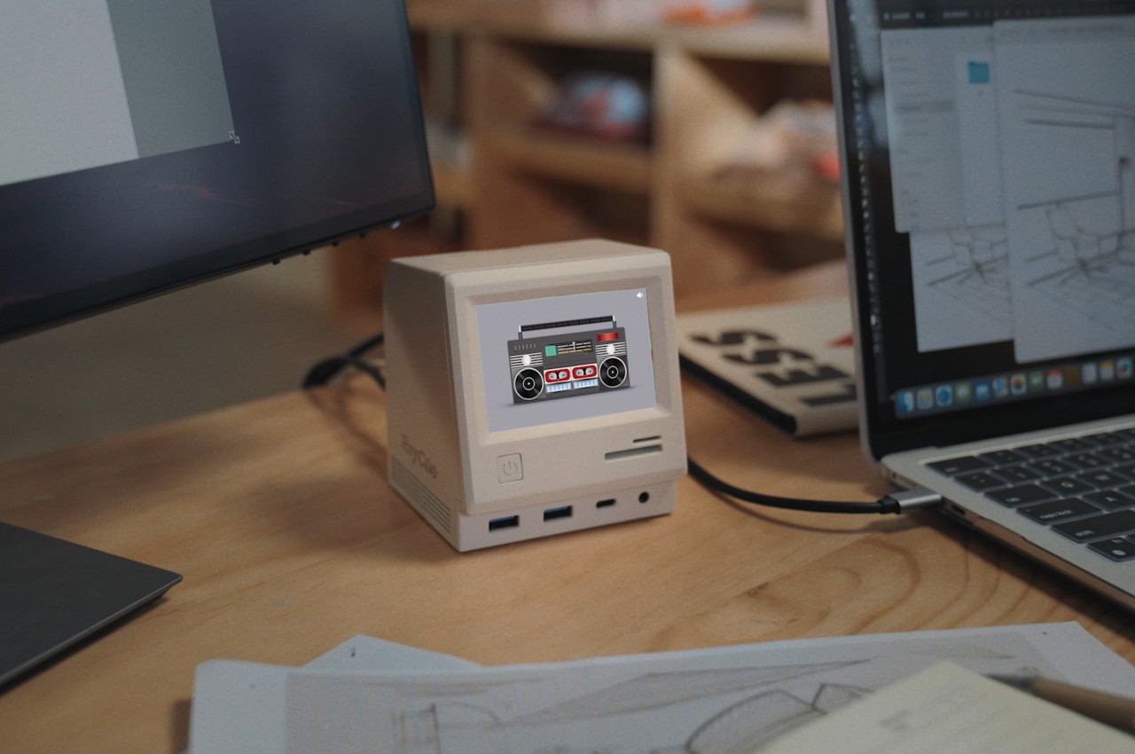 Nostalgic Homage to the Macintosh that Revolutionizes Your Workspace RayCue 128K Docking Station