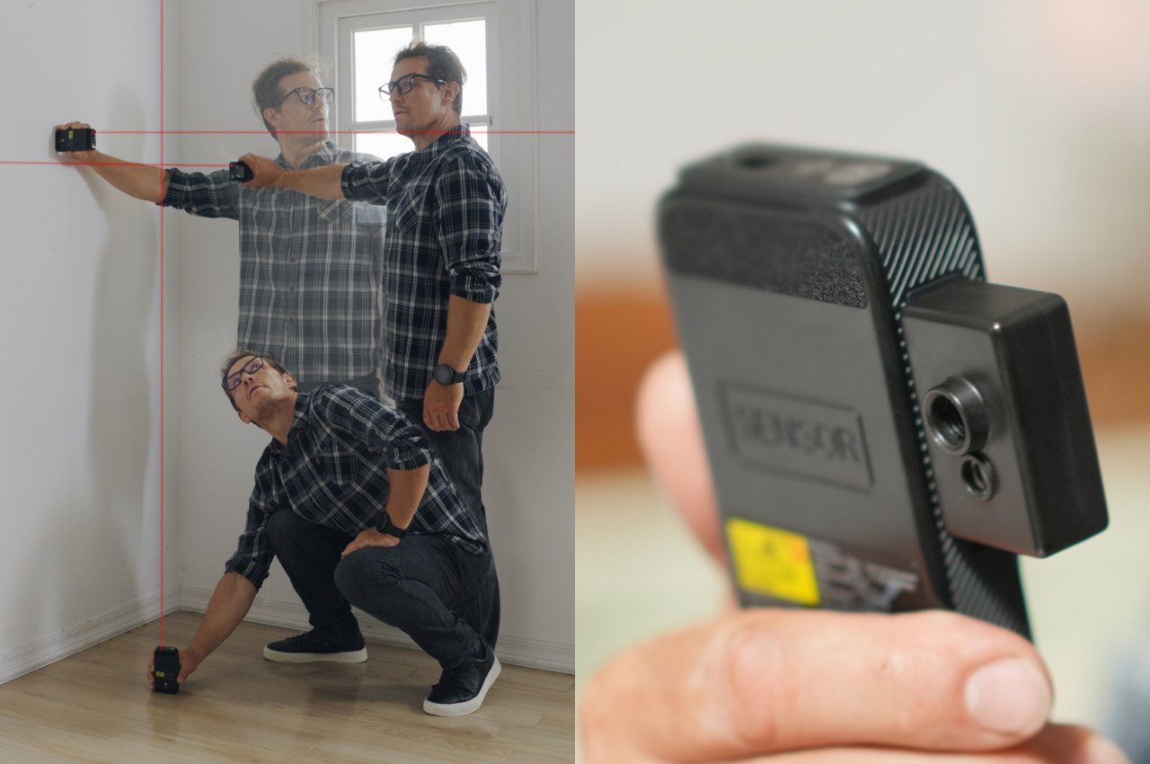 #This all-in-1 home renovation tool has a laser measure, stud finder, thermal camera, moisture gauge, and voltage meter
