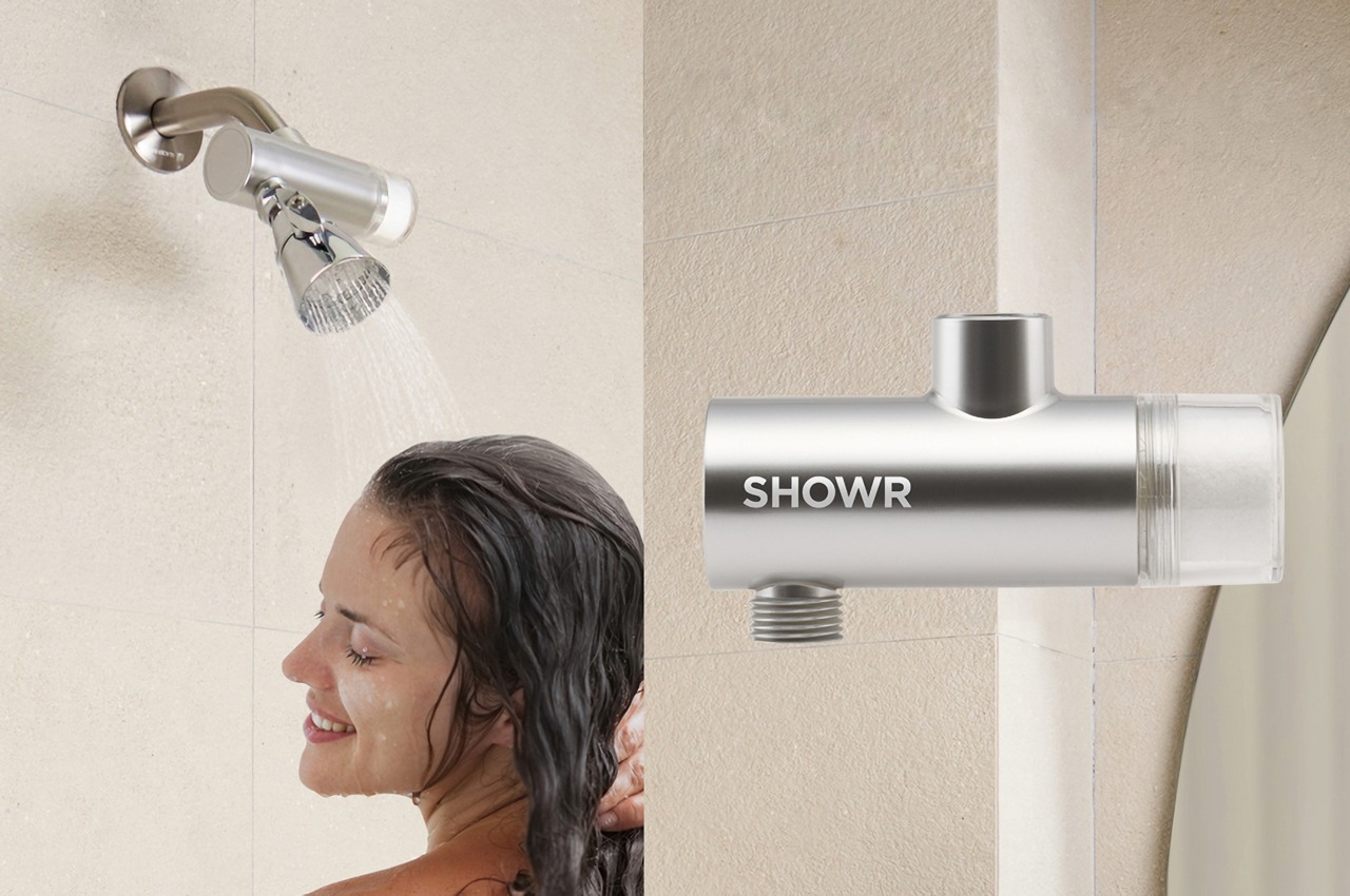 #This sleek Shower Filter purifies your Tap Water, removing hard chemicals that cause hair loss or skin problems