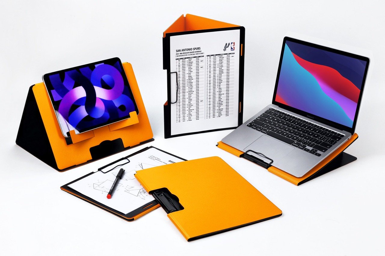 #Innovative Document Folder transforms into an All-in-one Stand for your Laptop, Tablet, and Phone