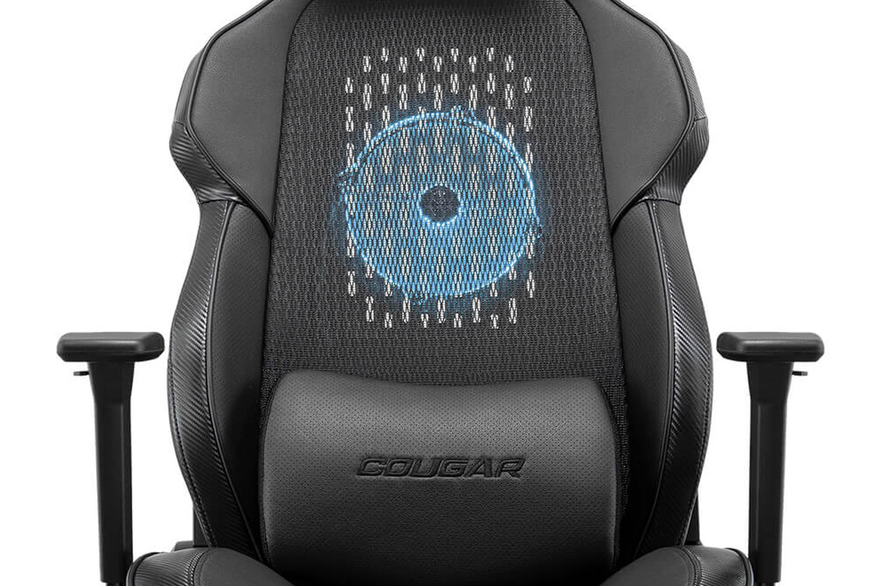 Cougar's NxSys Aero Chair Cools Your Back With a 200mm ARGB Fan