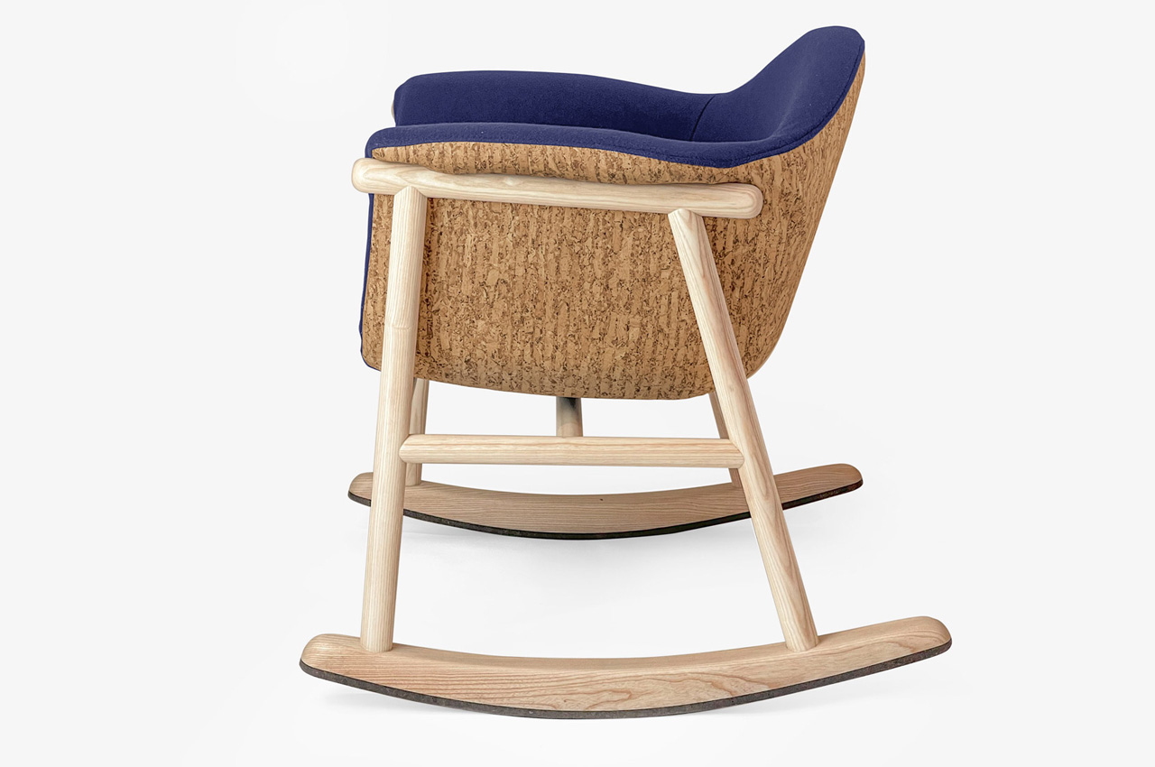 #Made From Cork, This Rocking Chair Is A Sustainable And Minimal Furniture Piece For Your Home