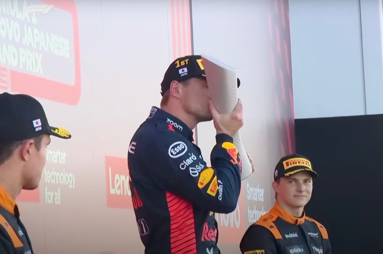 Japanese Grand Prix trophy will be activated with winner's kiss
