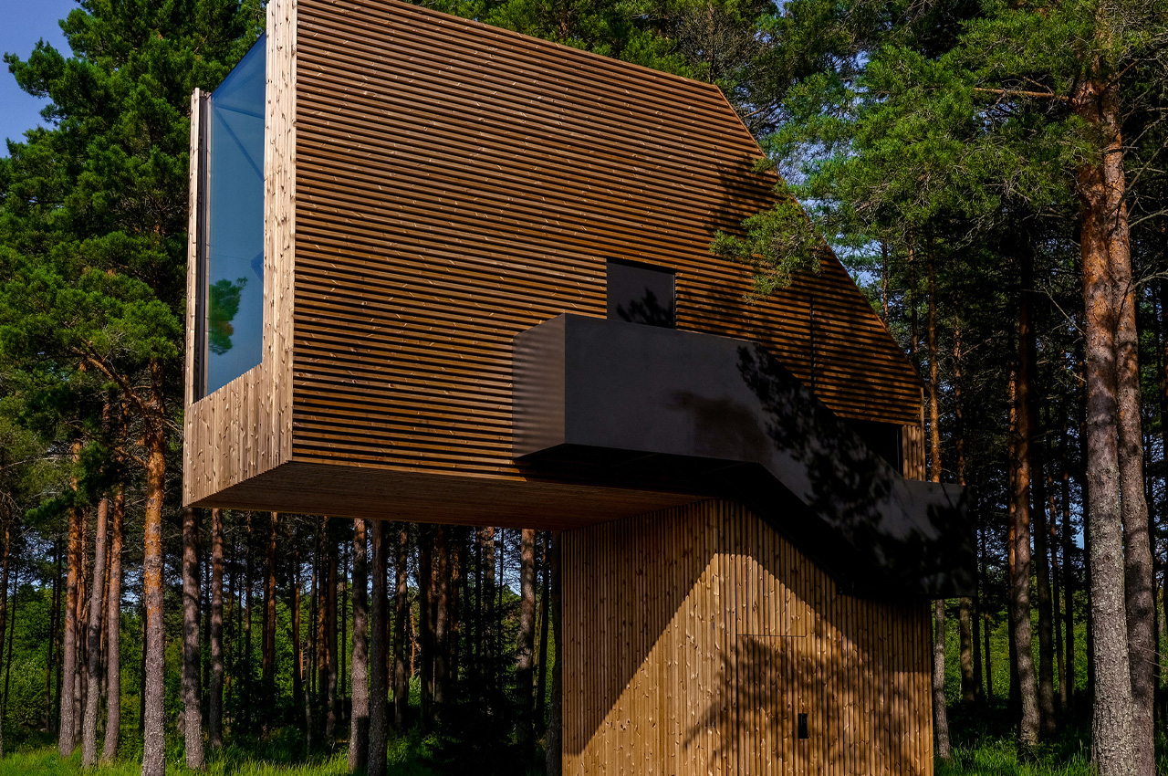 #Unique One-Legged Treehouse Holiday Home Cantilevers In A Forest In Estonia