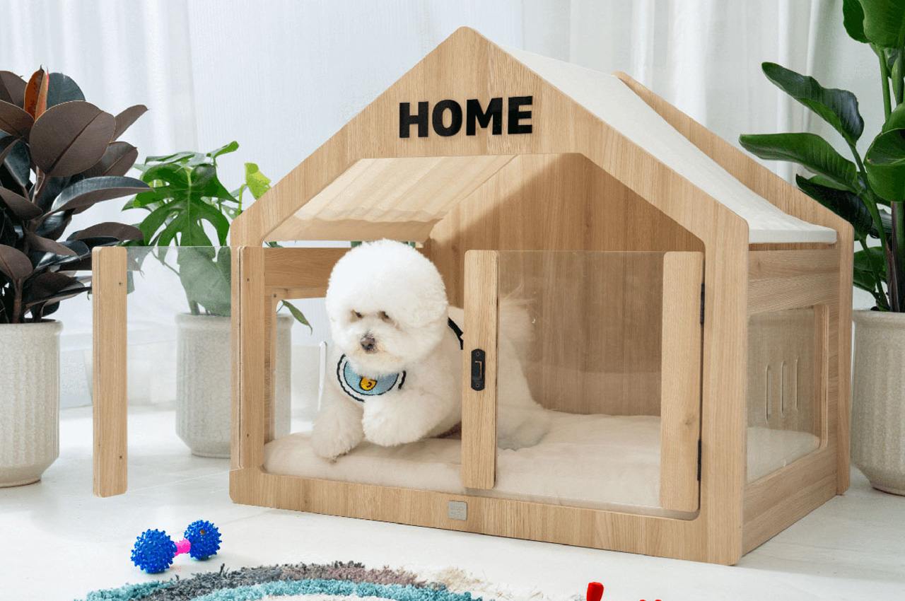 #The Wooffy Dog House Is The Perfect Little Home + Crate For Your Doggo