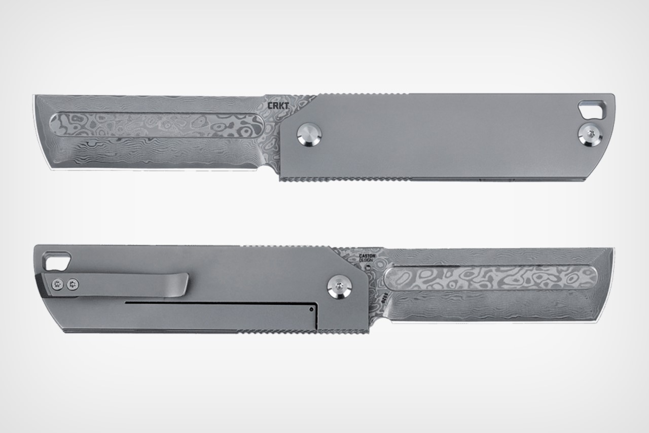 #Knife Designer for the SpaceX Crew is back with a Damascus Steel and Titanium EDC Pocket Blade