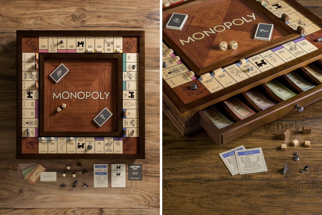 #This Wooden-Edition Monopoly Board is Beautiful Enough to Pass Down to Your Grandchildren