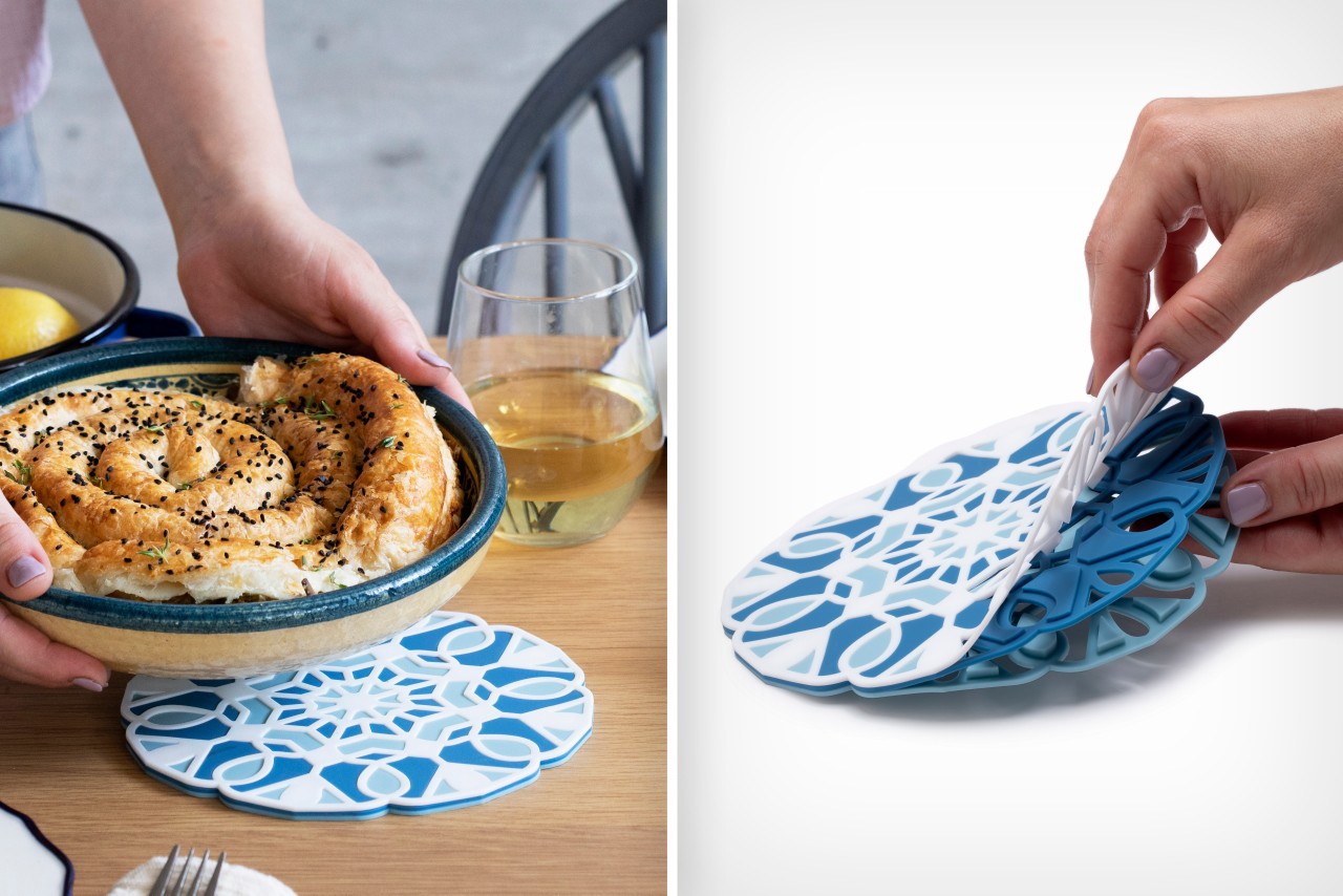 #These 3-in-1 Trivets with beautiful Moroccan patterns can stack into each other or be used separately