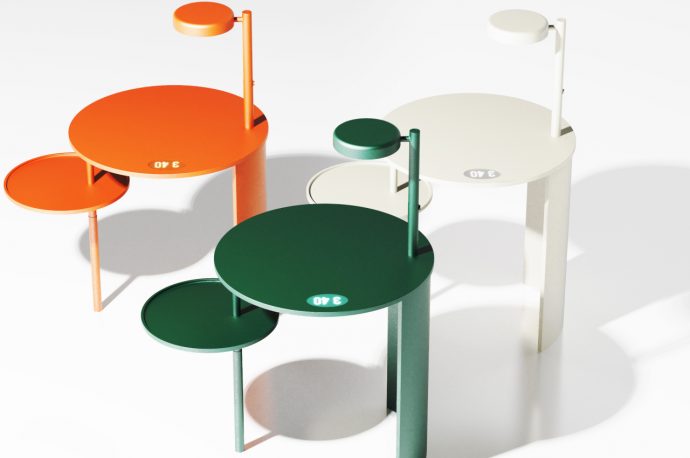 Circular desk concept has an interesting way of measuring the time you spend on it