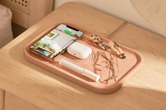 Magsafe charging valet tray helps your area look less cluttered